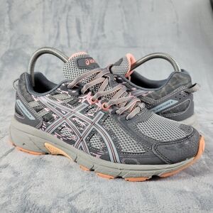 Asics Gel Venture 6 Grey Pink Trail Running Shoes Women's Size 7.5 T7G6N
